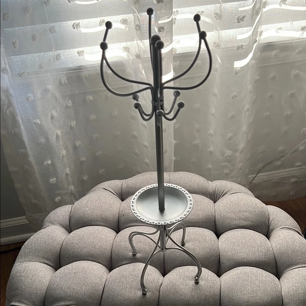 Gray Jewelry Organizer Stand Bracelet Necklace Earring Holder